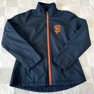 G-III Sports Carl Banks San Francisco Giants Women Black Full Zip Jacket Medium